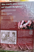 Burgruine Falkenstein, uerer Burghof, Schautafel