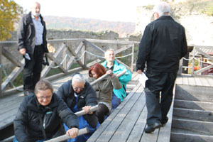 Burgruine Falkenstein, uerer Burghof, Galeere
