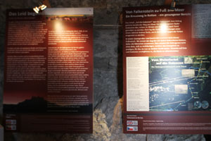 Burgruine Falkenstein, Schautafeln im Tufergwlb